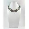 Exclusive necklace &quot;Vyrlitsa&quot; Coral, Rondel pearls, Onyx, Malachite, 5 rows