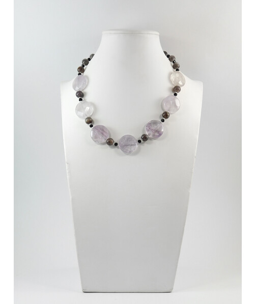 Exclusive necklace "Minister" Amethyst plate. stop, Agate