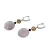 Exclusive earrings &quot;Ministerka&quot; Amethyst plate. stop, Agate