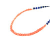 Exclusive necklace &quot;Princess Diana&quot; lapis lazuli, coral tablet pink