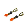 Exclusive earrings &quot;Feodosia&quot; Coral galtovka, Shungite