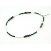 Exclusive necklace &quot;Synevir&quot; Agate rondel facet, Pearls rondel, Malachite