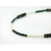 Exclusive necklace &quot;Synevir&quot; Agate rondel facet, Pearls rondel, Malachite