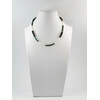 Exclusive necklace &quot;Synevir&quot; Agate rondel facet, Pearls rondel, Malachite