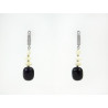 Exclusive earrings "Classicism" Agate barrel, Mother of pearl, rondel