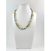 Exclusive necklace &quot;Brave&quot; Sodalite, Zircon, Cat&#039;s eye, 2-row