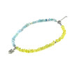 Exclusive necklace &quot;Patriotic&quot; Aquamarine, Citrine crumb