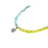 Exclusive necklace &quot;Patriotic&quot; Aquamarine, Citrine crumb