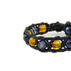 Exclusive leather bracelet &quot;Arrest&quot; Amber, Sodalite