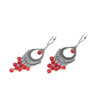 Exclusive earrings &quot;Carmelita&quot; Coral facet, silver