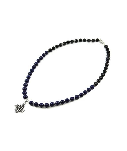 Exclusive necklace "Ethnic style" Lapis lazuli, Agate