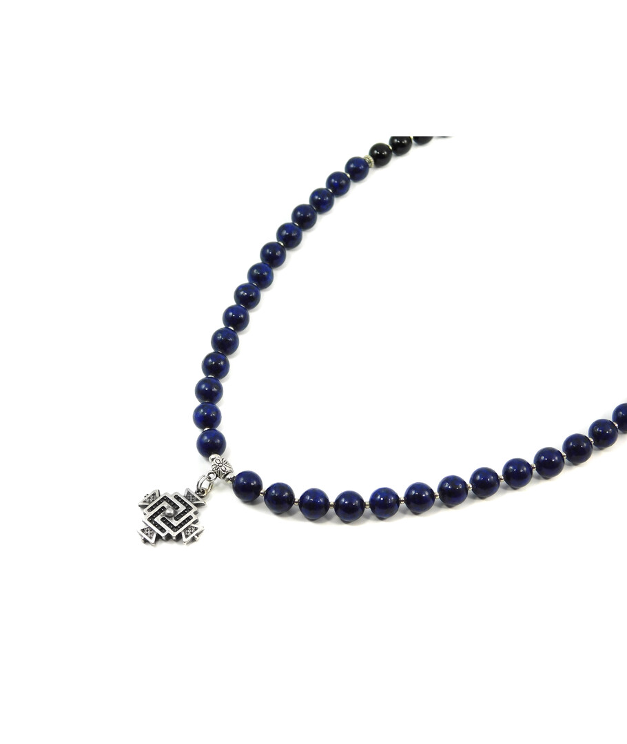 Exclusive necklace "Ethnic style" Lapis lazuli, Agate