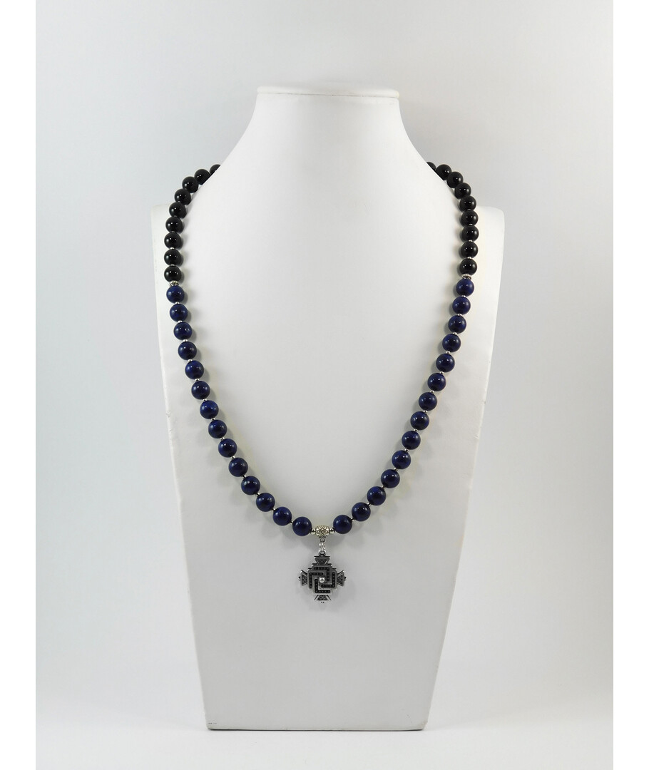 Exclusive necklace "Ethnic style" Lapis lazuli, Agate