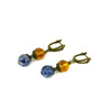 Exclusive earrings &quot;Amber Sky&quot; Sodalite, Amber