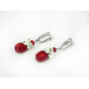 Exclusive earrings &quot;Plombir&quot; Coral, rondel, Agate crumb