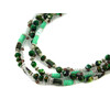 Exclusive necklace &quot;Green Lotus&quot; Tiger&#039;s eye gran., Seraphinite rubka, Rhond jasper, Shells