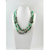 Exclusive necklace &quot;Green Lotus&quot; Tiger&#039;s eye gran., Seraphinite rubka, Rhond jasper, Shells