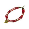 Exclusive necklace &quot;Dava&quot; Coral with zgarda, 3 rows