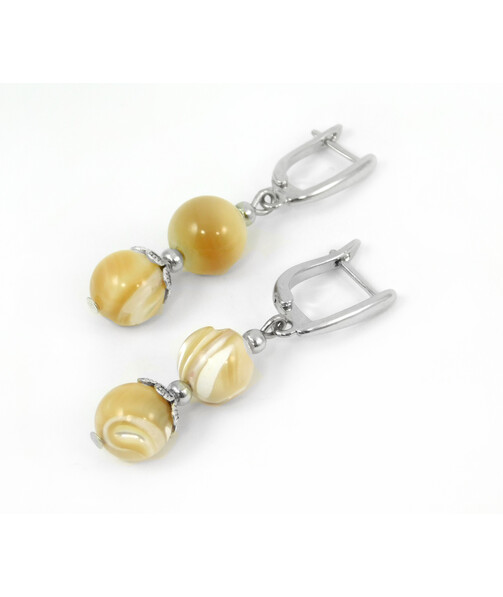 Exclusive "Myrolyuba" mother-of-pearl earrings