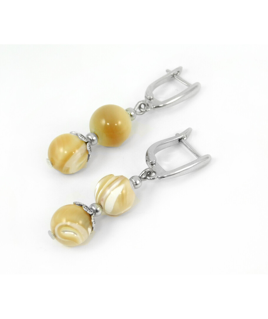 Exclusive "Myrolyuba" mother-of-pearl earrings