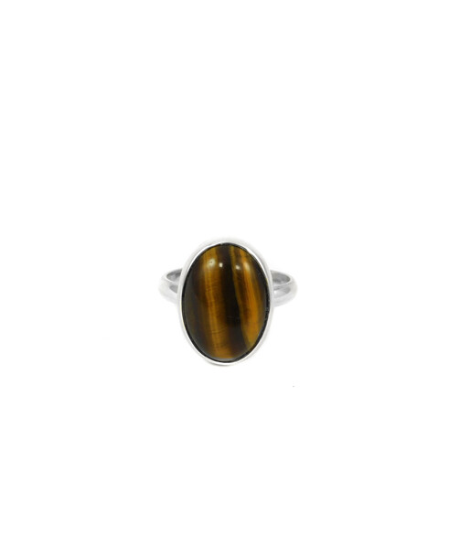 Ring Tiger's eye, silver