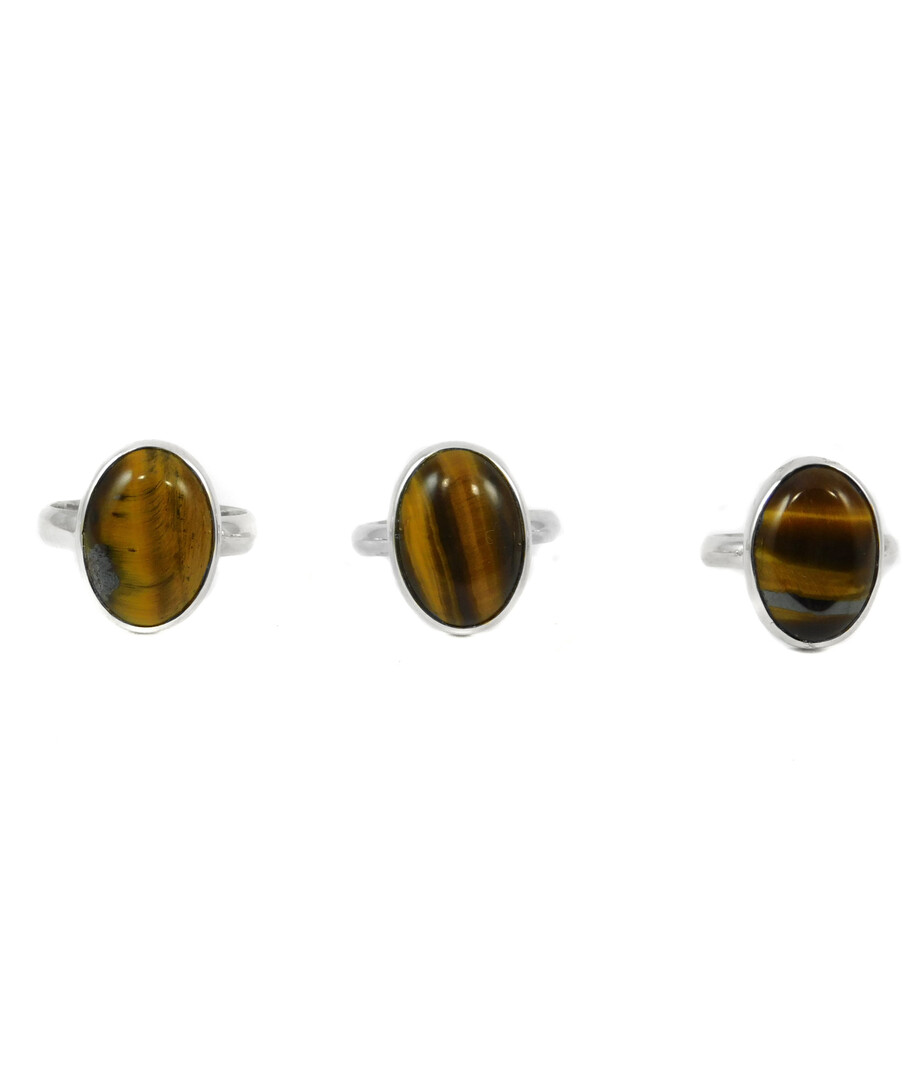 Ring Tiger's eye, silver