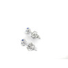 Tanzanite silver stud earrings