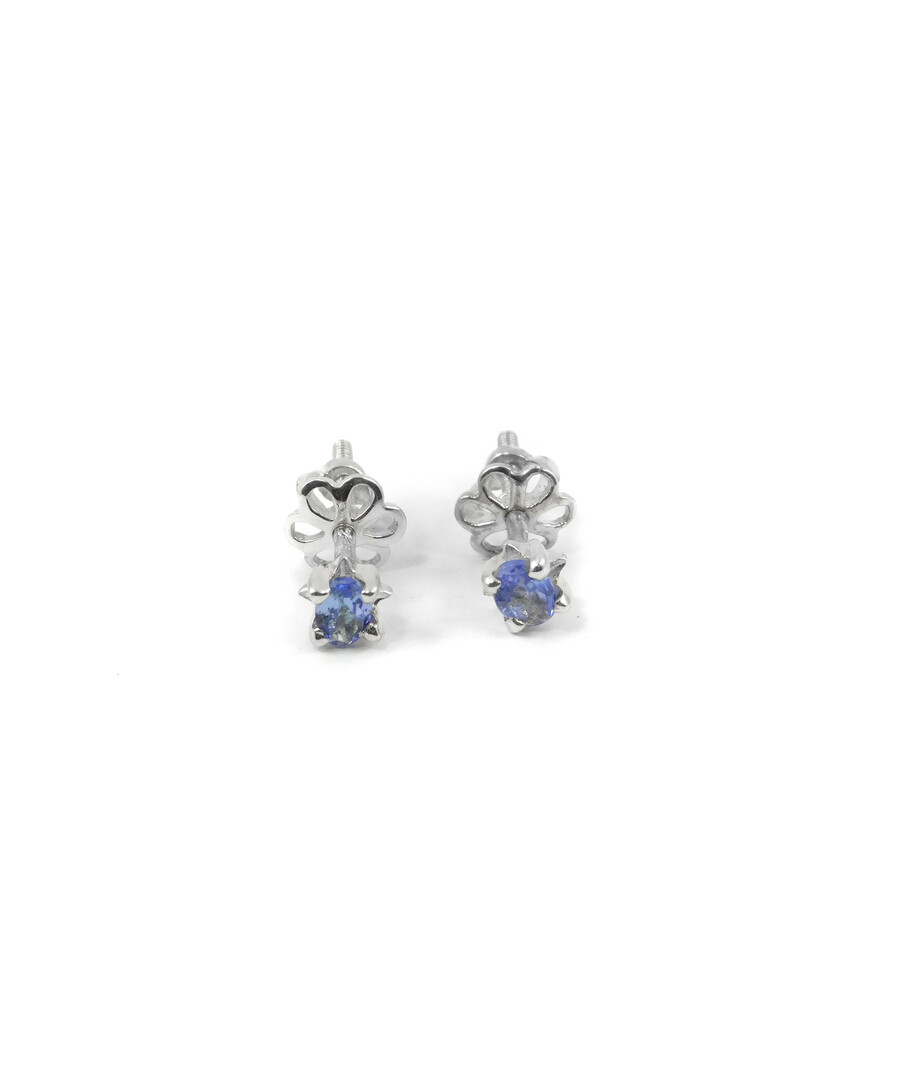 Tanzanite silver stud earrings