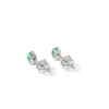 Emerald silver earrings