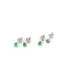 Emerald silver earrings