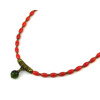 Exclusive necklace &quot;Century&quot; Rice coral, Jade