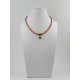 Exclusive necklace "Century" Rice coral, Jade