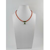 Exclusive necklace &quot;Century&quot; Rice coral, Jade