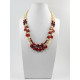Exclusive necklace "Billy" Pearls beige, Coral, tab., on a corner, 2-layer