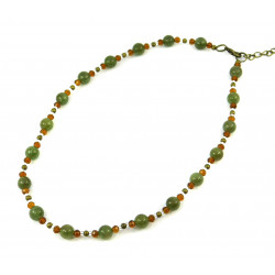 Exclusive necklace "Sepia" Jade