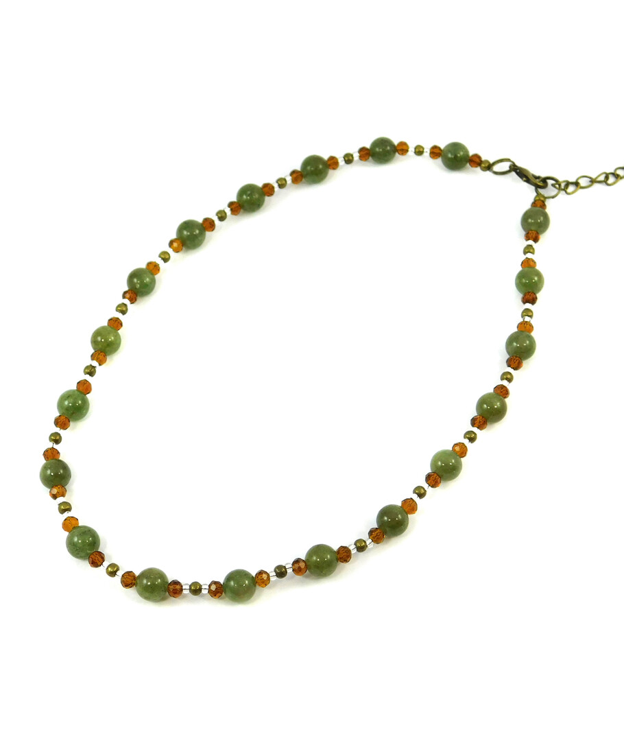 Exclusive necklace "Sepia" Jade