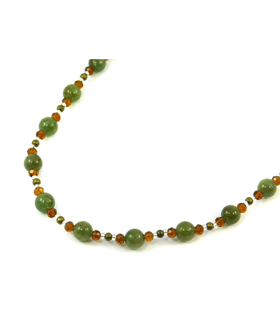 Exclusive necklace "Sepia" Jade