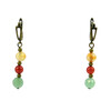 Exclusive earrings &quot;Initiation&quot; Carnelian, facet, Jade facet