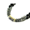 Exclusive necklace &quot;Mirami&quot; Pearls, Agate, Jasper, 2 rows