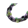 Exclusive necklace &quot;Jaffa&quot; Agate barrel, Fluorite, Amethyst, facet, 3rd