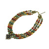 Exclusive necklace &quot;Hutsul motifs&quot; Jasper, 3 rows