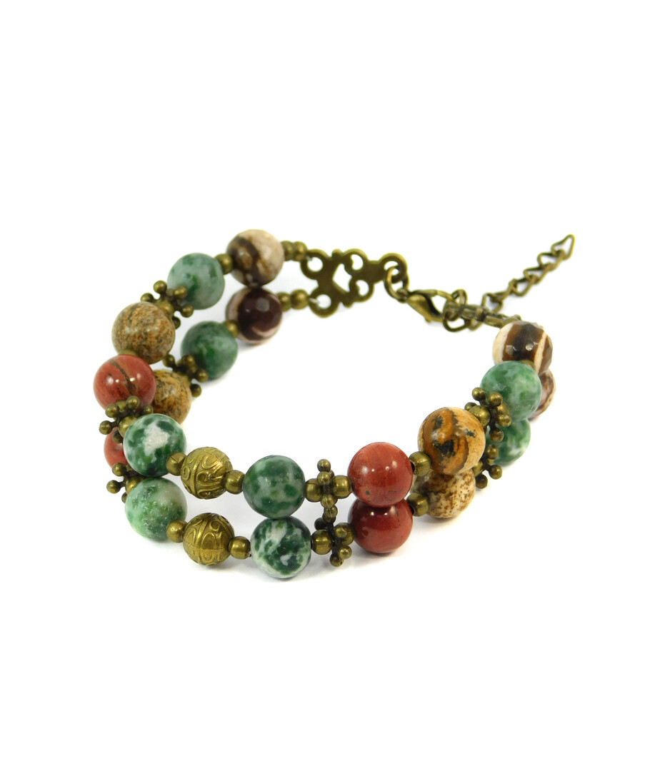 Exclusive bracelet "Hutsul Motifs" Jasper