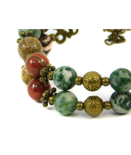 Exclusive bracelet "Hutsul Motifs" Jasper