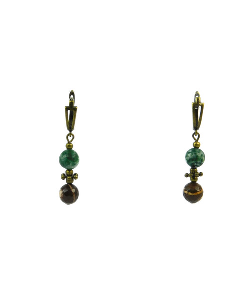 Exclusive earrings "Hutsul motifs" Jasper