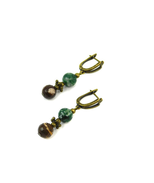 Exclusive earrings "Hutsul motifs" Jasper