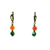 Exclusive earrings &quot;Hutsul motifs&quot; Carnelian facet, Tiger&#039;s eye