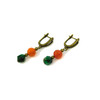 Exclusive earrings &quot;Hutsul motifs&quot; Carnelian facet, Tiger&#039;s eye