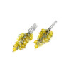 Exclusive earrings &quot;Grape&quot; Yellow faceted zircon