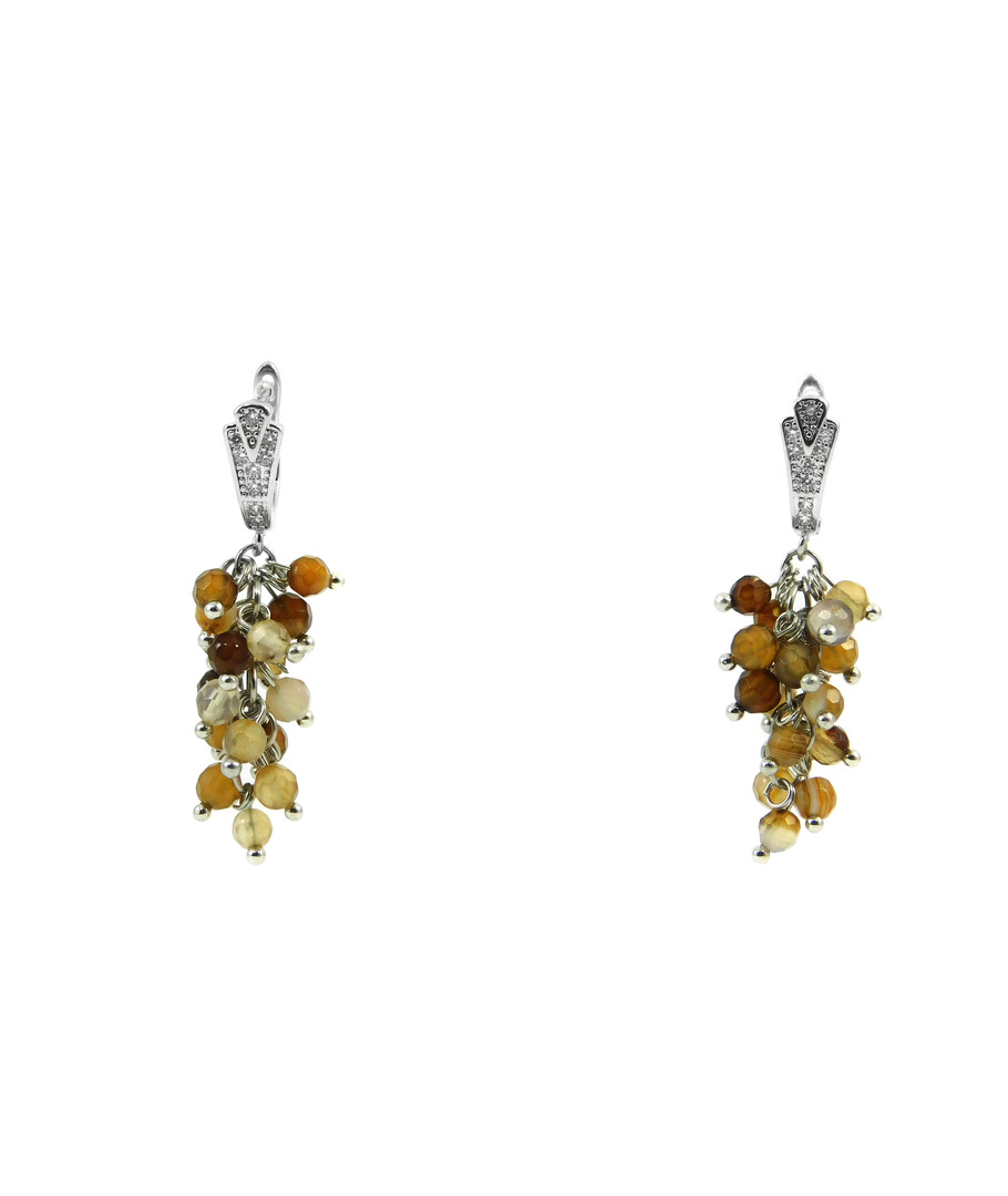 Exclusive earrings "Grape" Agate facet