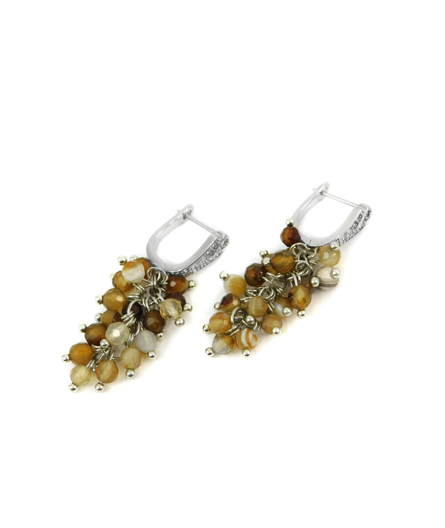 Exclusive earrings "Grape" Agate facet